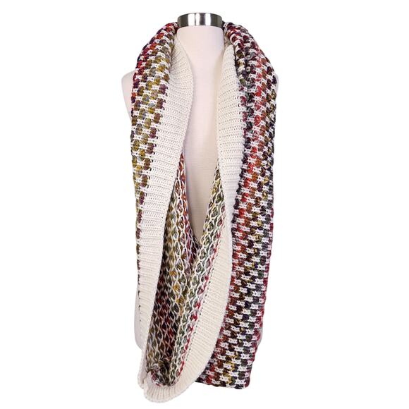 World Market Womens Rainbow Chunky Knit Infinity Scarf One Size Colorful Warm - Picture 3 of 9